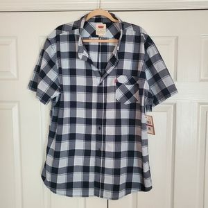 Levi's Mens Swill Up Dress Blue Button Down Size XXL
